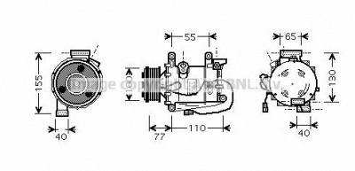 AVA QUALITY COOLING hdak208 -  Компрессор, кондиционер
